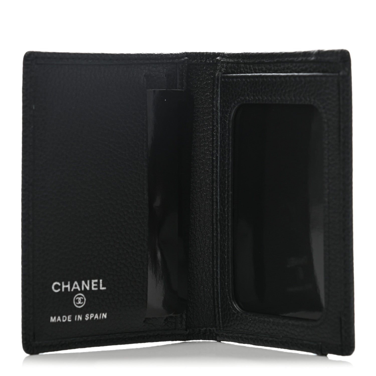 Chanel Grained Calfskin CC Card Holder Wallet Black 5 of 7