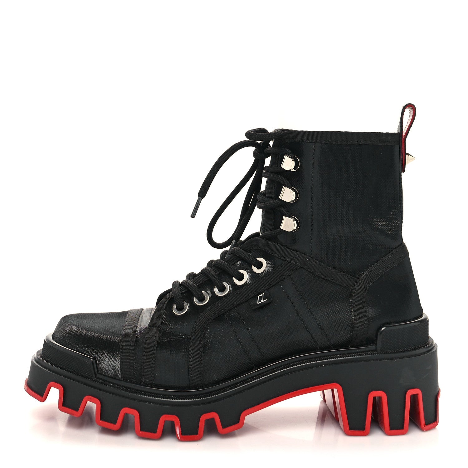 Christian Louboutin Canvas Calfskin Panaroot Dune Flat Boots 41 Black 1 of 9