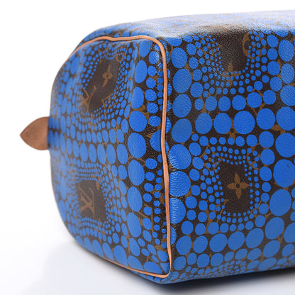Louis Vuitton Monogram Kusama Town Speedy 30 Blue 13 of 17