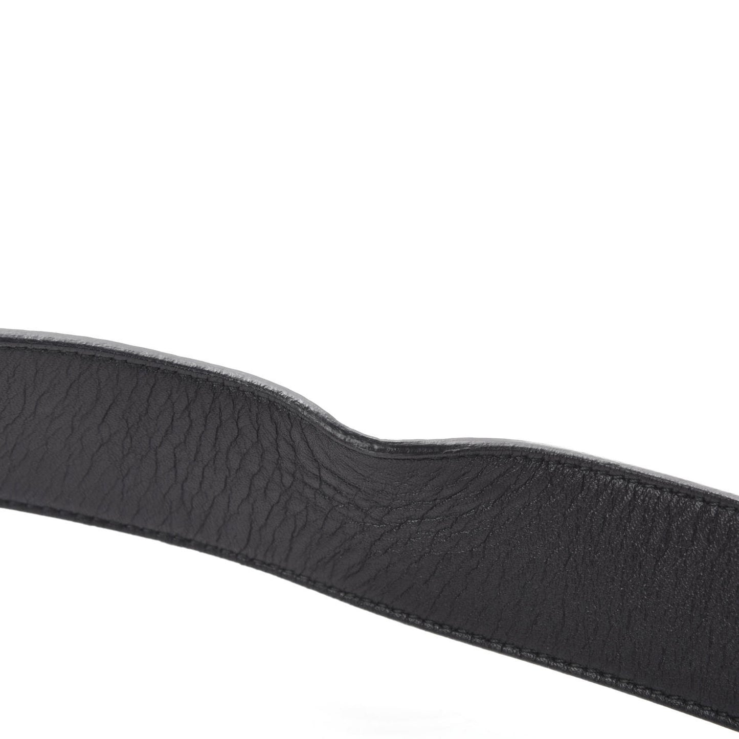 Moon Calfskin Pearl Double G 40mm Belt 85 34 Black Cream
