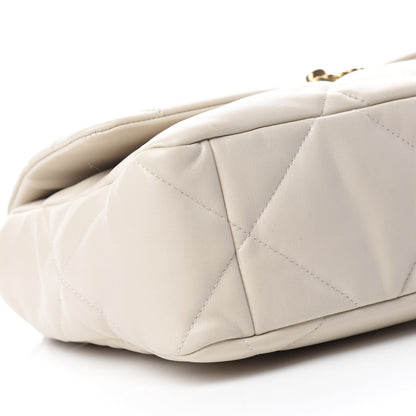 Chanel Lambskin Quilted Large Chanel 19 Flap Light Beige 6 of 11