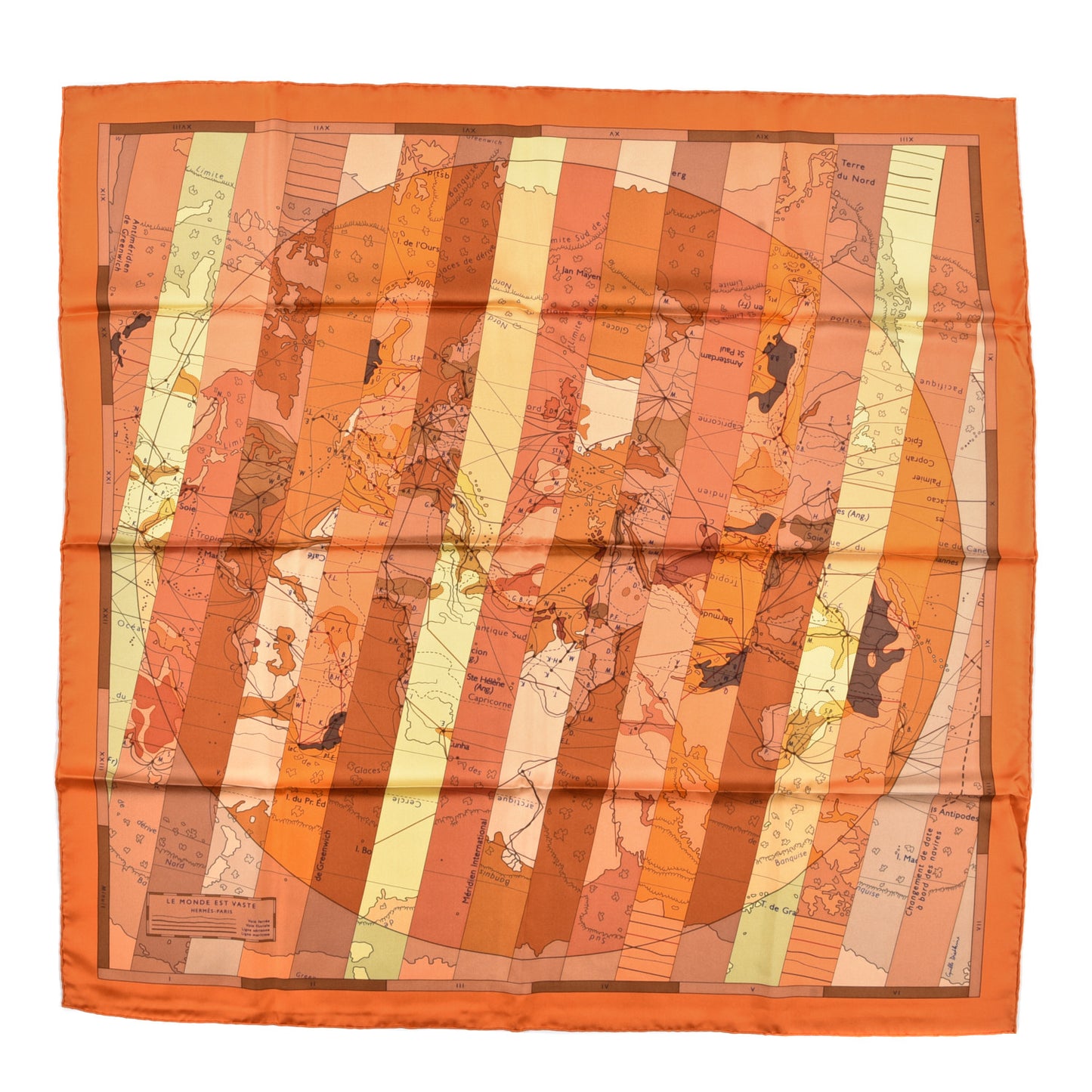 Silk Le Monde Est Vaste Scarf 90