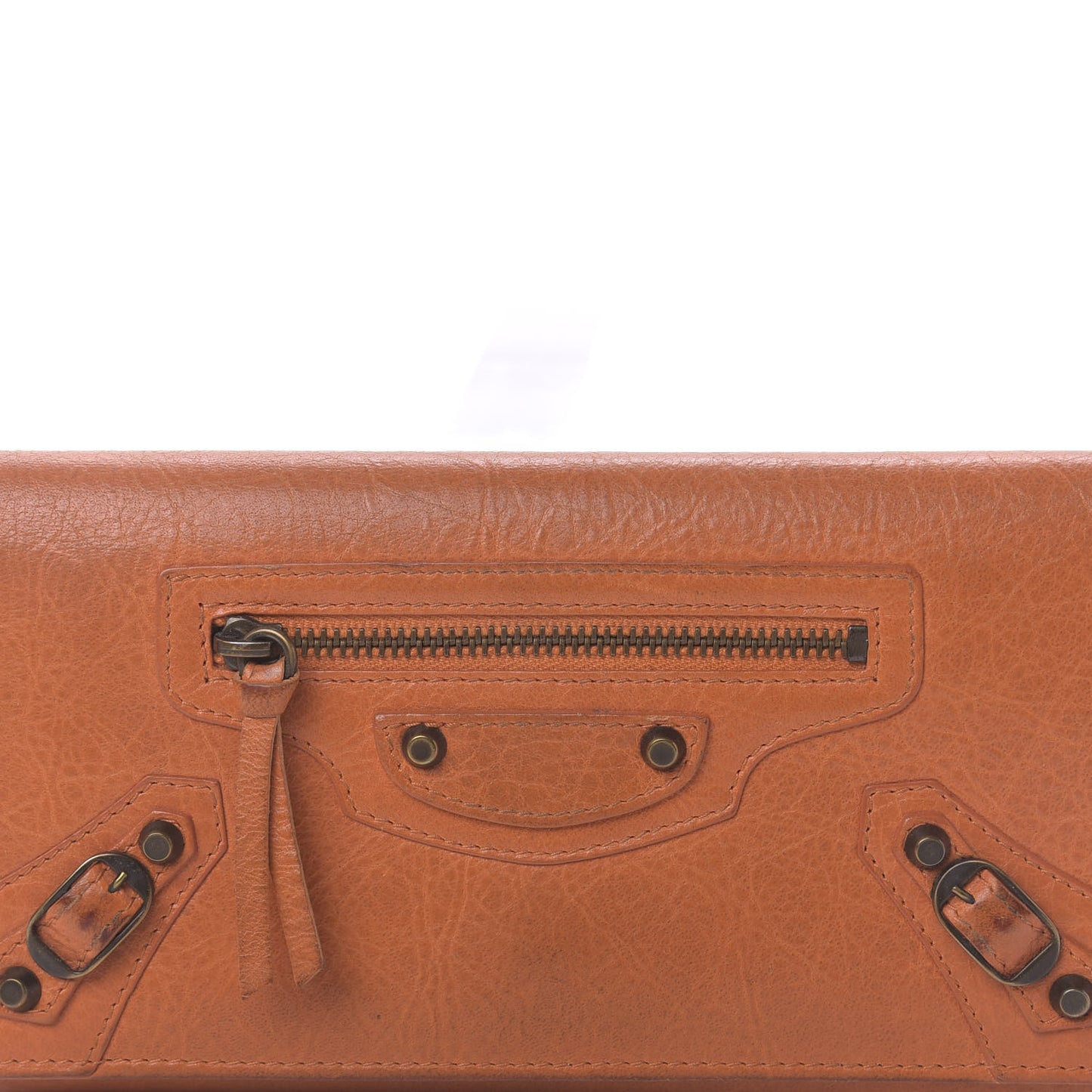 Agneau Classic Hardware Money Wallet Tangerine