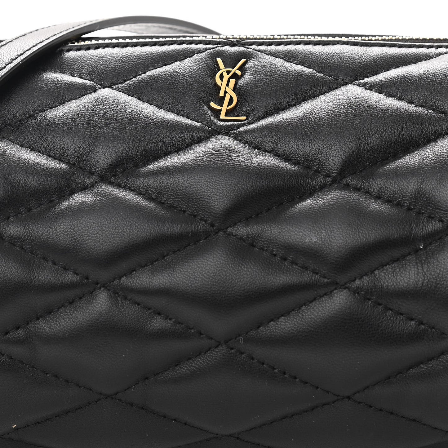 Lambskin Monogram Small Sade Tube Bag Black