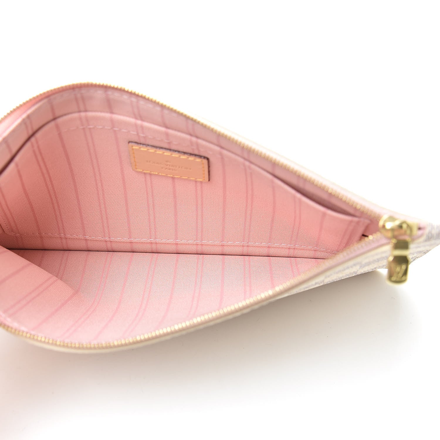 Louis Vuitton Damier Azur Neverfull MM GM Pochette Rose Ballerine 5 of 8