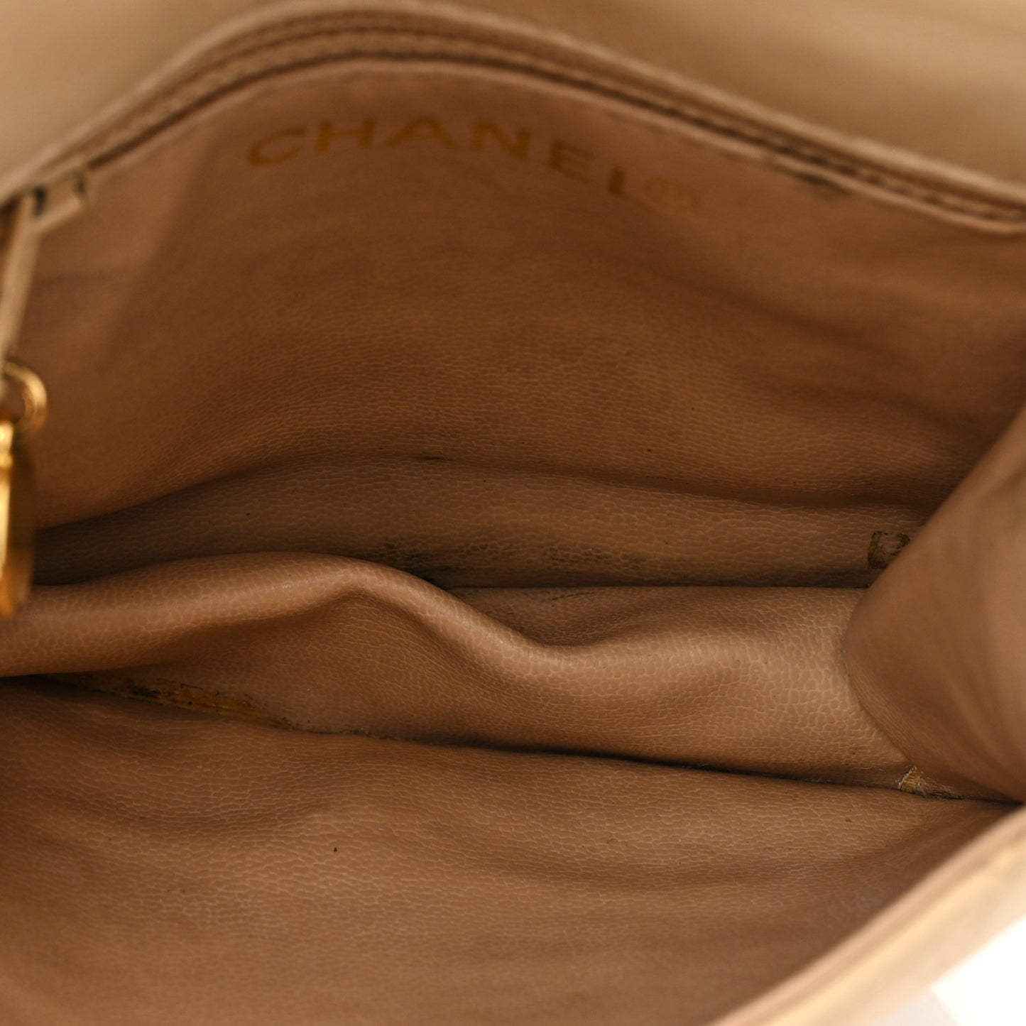 Lambskin Quilted Flap Waist Belt Bag 75 30 Beige