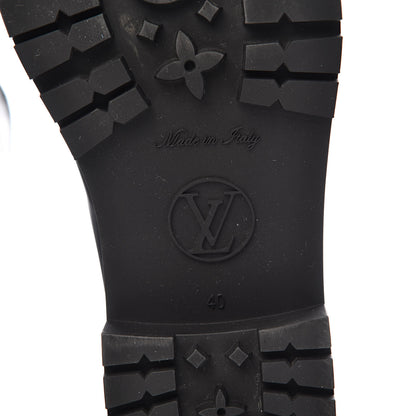 Louis Vuitton Rubber Embossed Monogram Drops Flat Half Boots 40 Black 7 of 9