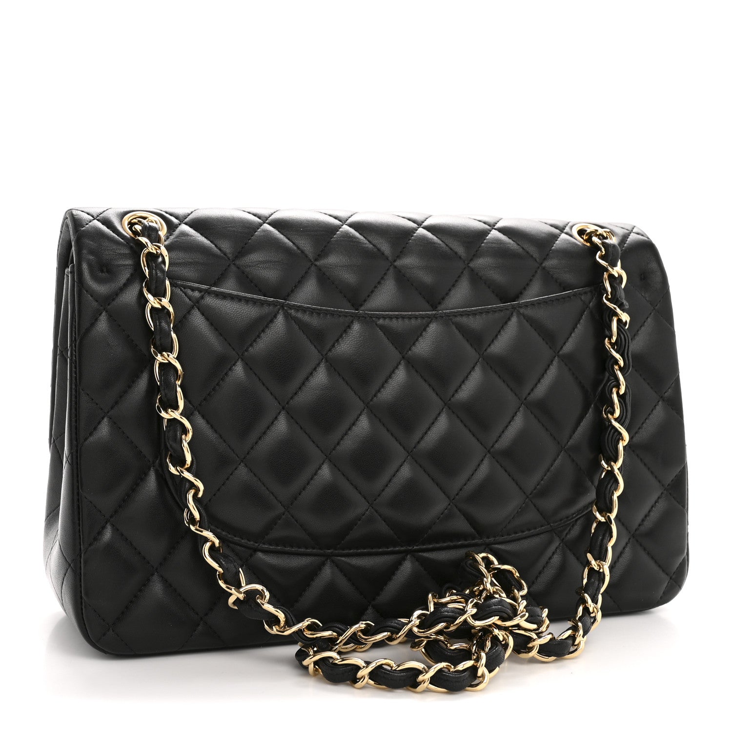Chanel Lambskin Quilted Jumbo Double Flap Black 3 of 13