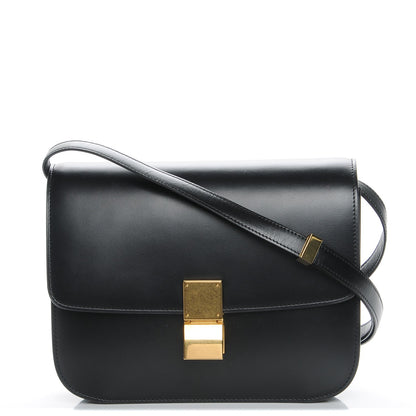 Celine Box Calfskin Medium Classic Box Flap Bag Black 1 of 7