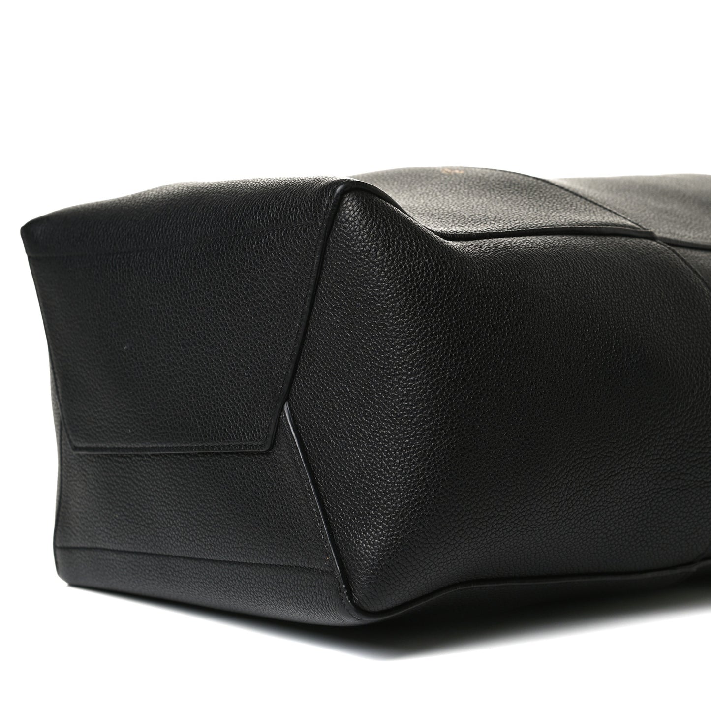 Soft Grained Calfskin Sangle Bucket Bag Black