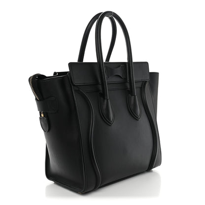 Celine Smooth Calfskin Micro Luggage Black 3 of 12