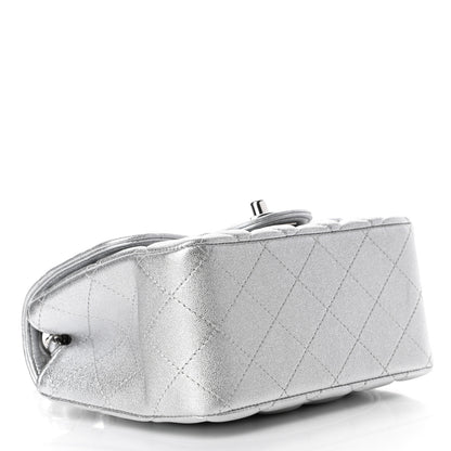Chanel Metallic Lambskin Quilted Mini Square Flap Silver 3 of 4