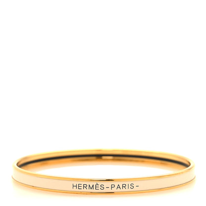Hermes Enamel Uni Bangle White 1 of 6