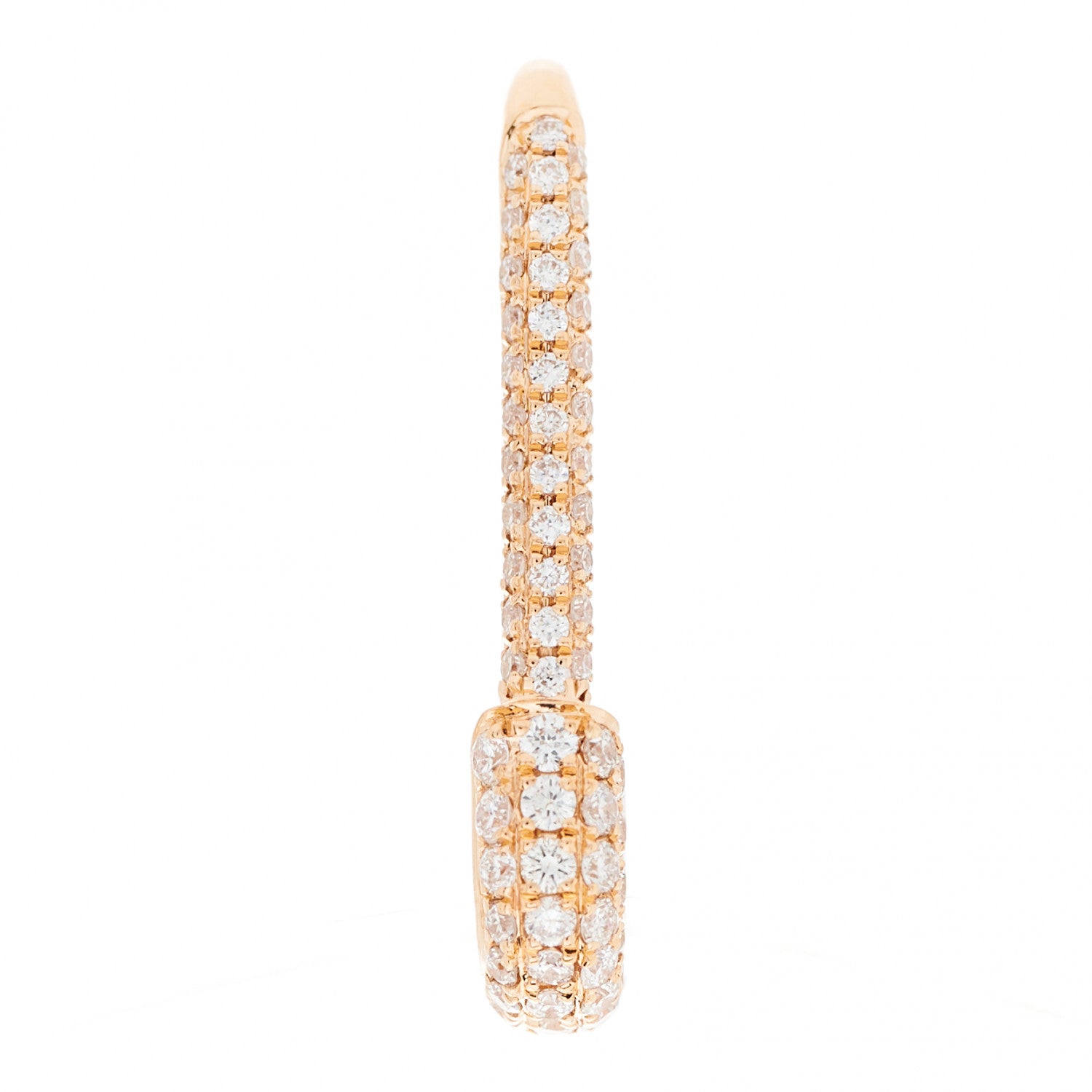 Anita Ko 18K Rose Gold Diamond Mini Safety Pin Earring 3 of 5