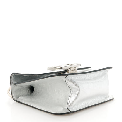 Valentino Garavani Metallic Calfskin Small VSling Shoulder Bag Silver 4 of 10