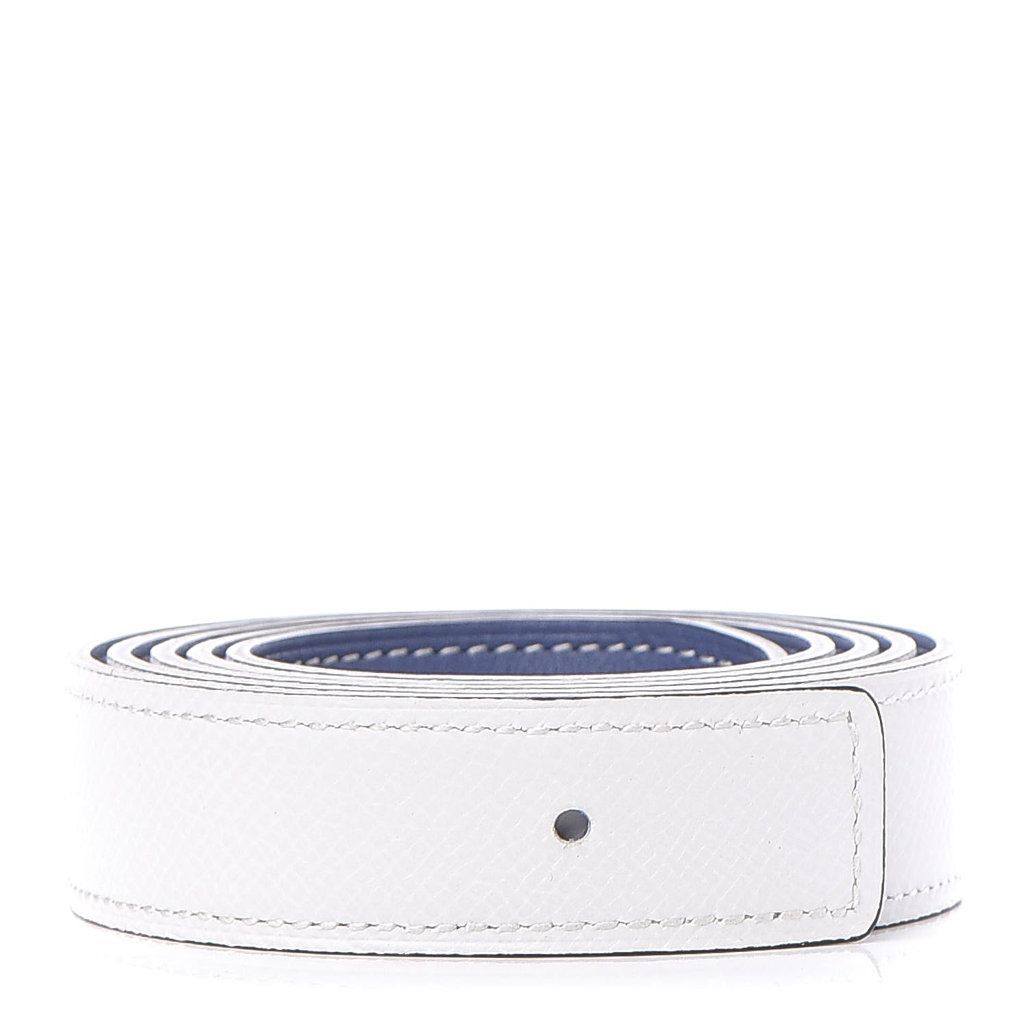 Hermes Epsom Swift 24mm Belt Strap 90 White Blue Brighton 1 of 4