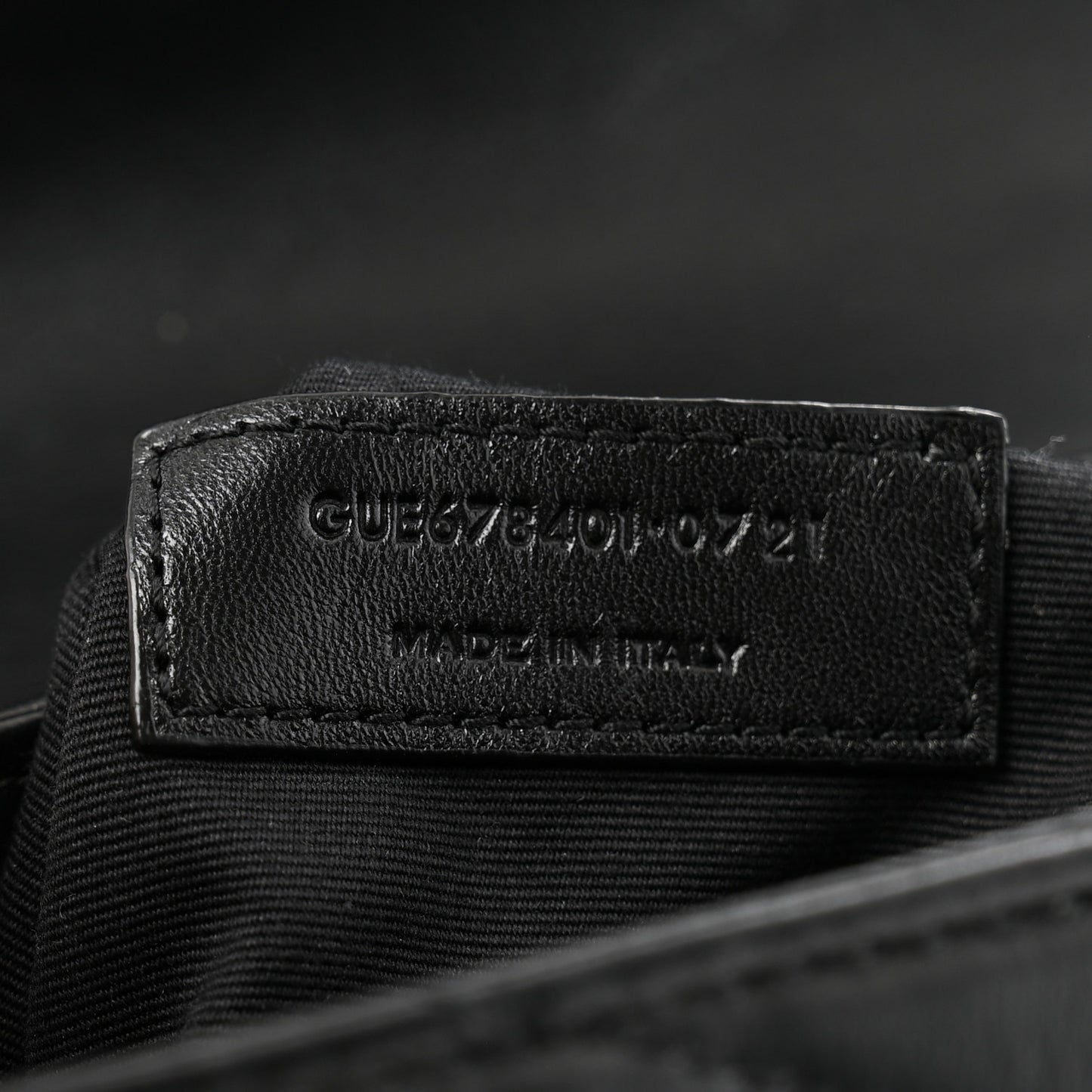 Calfskin Y Quilted Monogram Toy Loulou Crossbody Bag Black