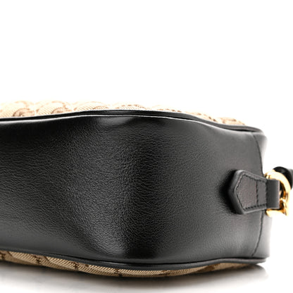 Gucci Monogram Matelasse Diagonal Small GG Marmont Chain Shoulder Bag Beige Black 9 of 9
