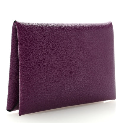 Hermes Chevre Mysore Calvi Card Case Anemone 3 of 7