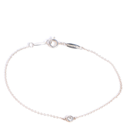 Tiffany Sterling Silver Diamond .05ct Elsa Peretti Diamonds by the Yard Bracelet 1 of 6