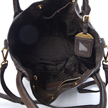 Prada Suede Scamosciato Tote Grafite 5 of 18