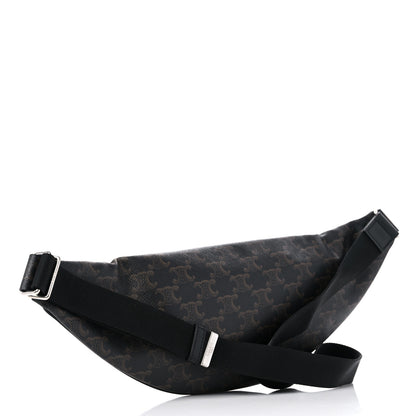 Celine Triomphe Logo Canvas Belt Bag Black 2 of 7