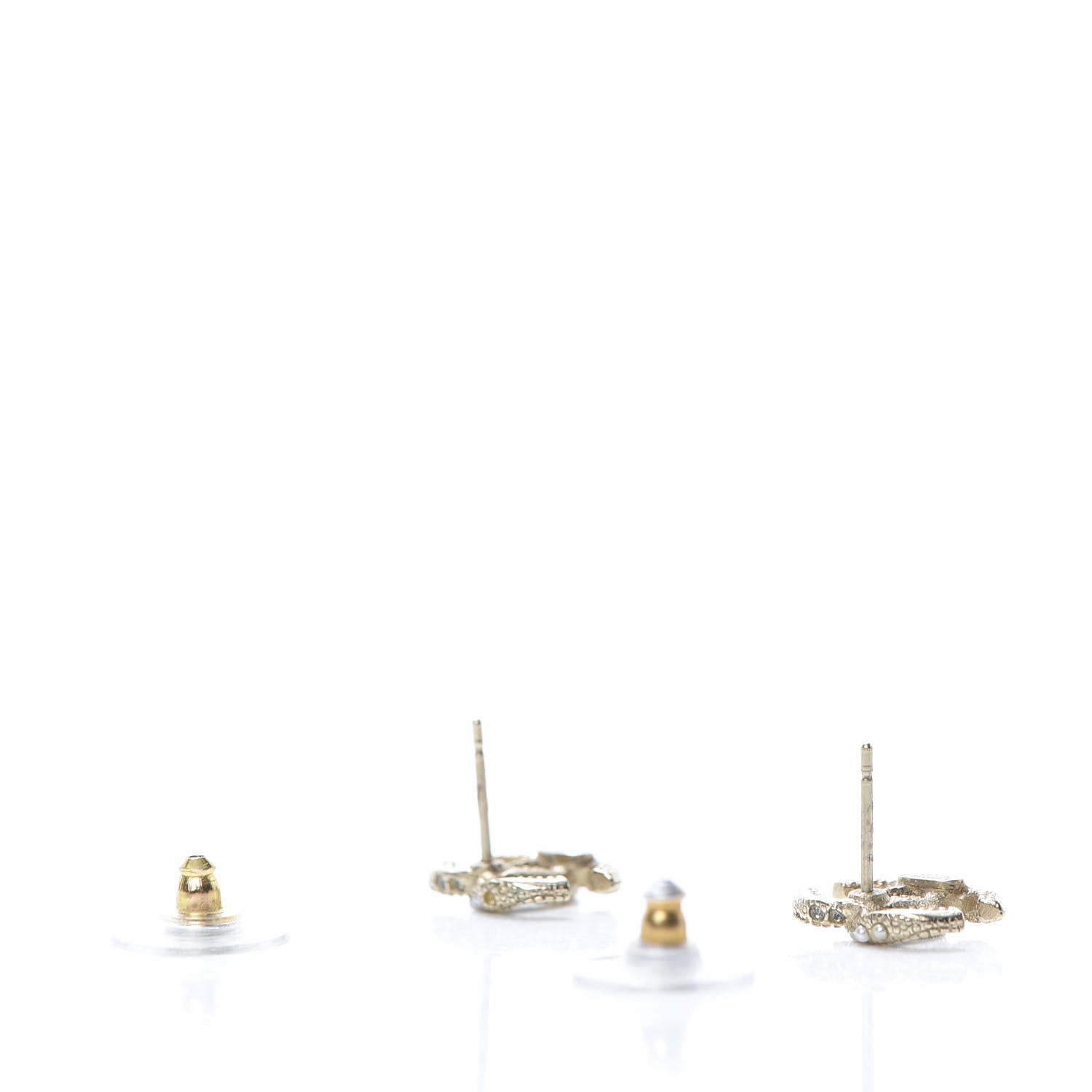 Chanel Pearl CC Earrings Light Gold 3 of 4