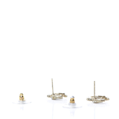 Chanel Pearl CC Earrings Light Gold 3 of 4