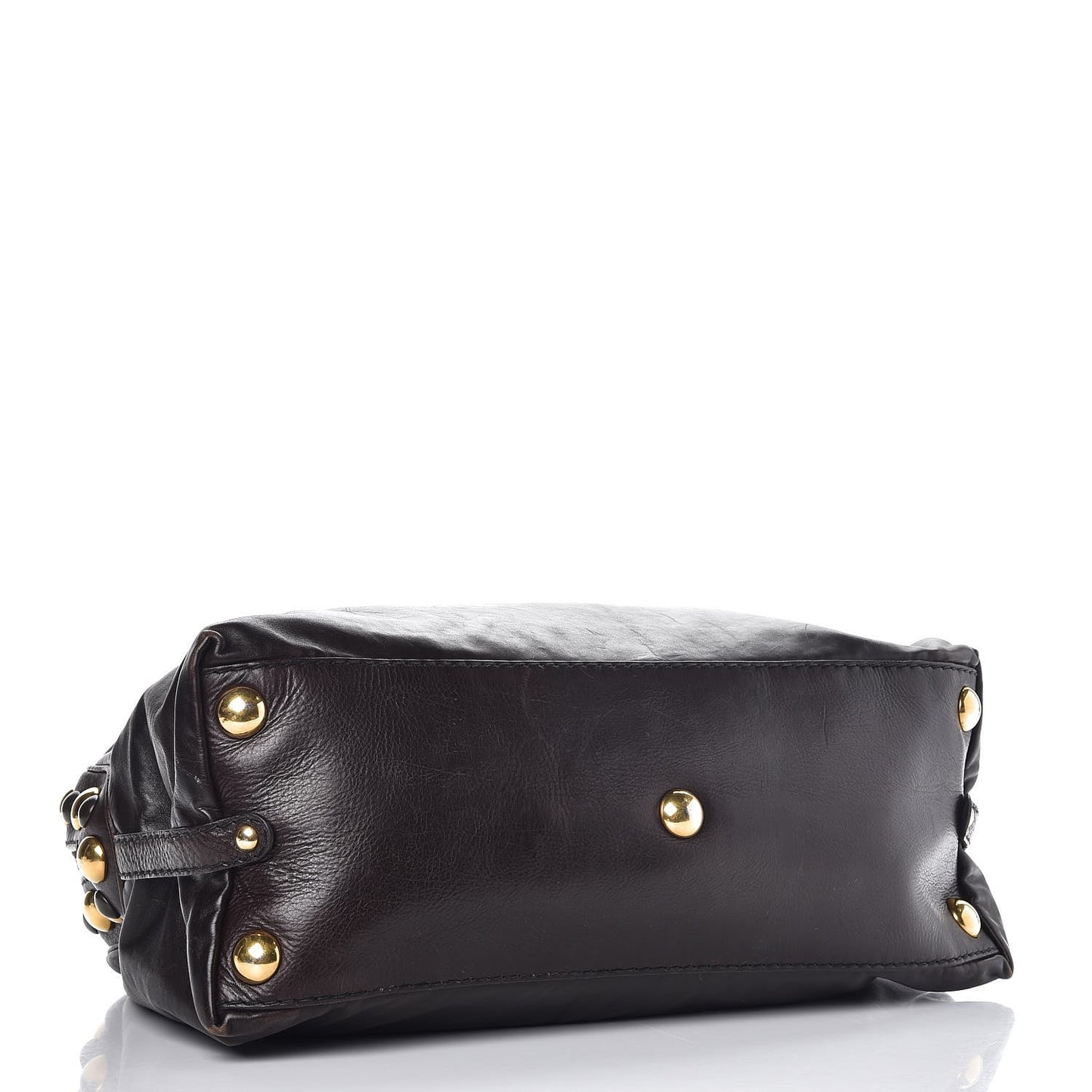 Calfskin Large Babouska Dome Satchel Dark Brown