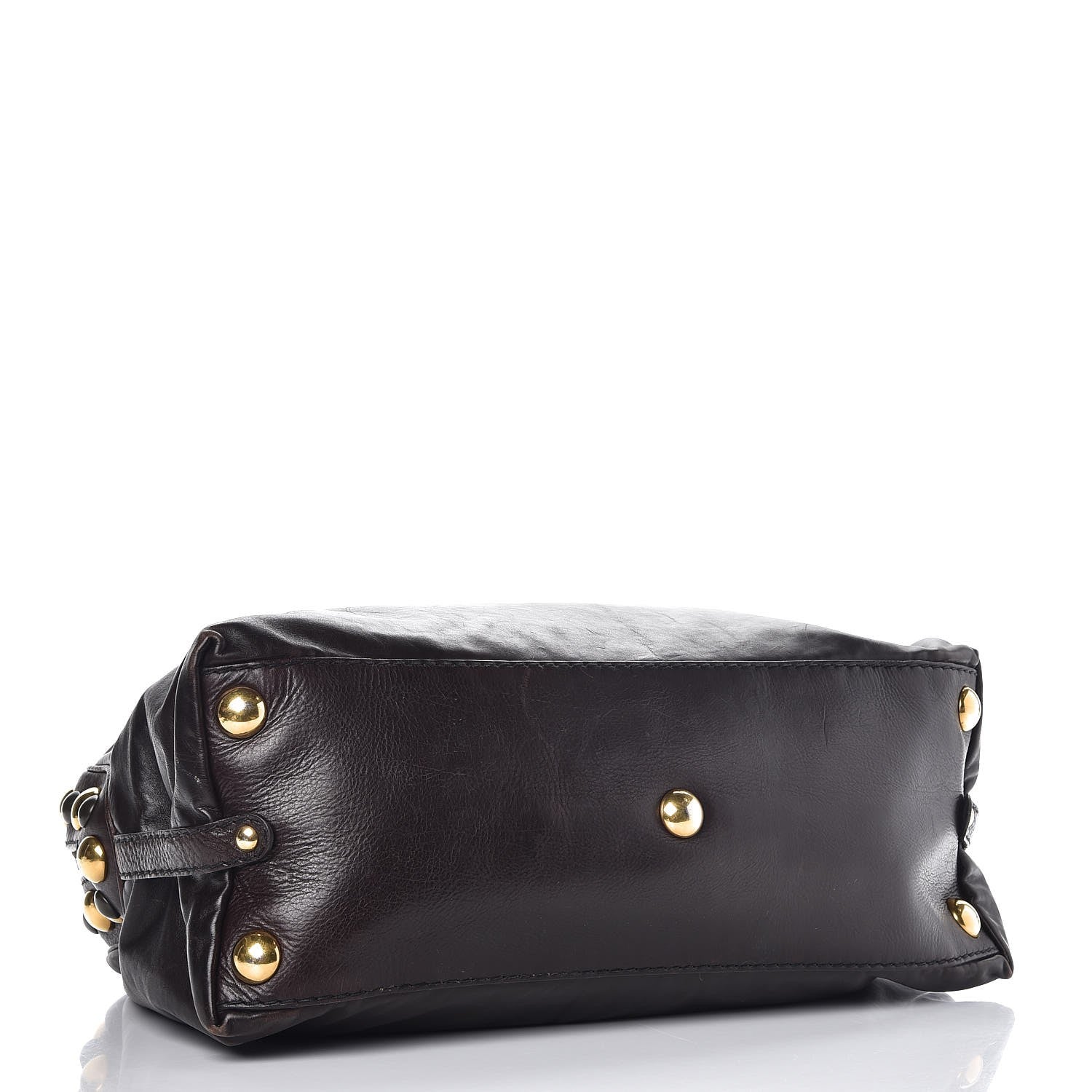 Gucci Calfskin Large Babouska Dome Satchel Dark Brown 4 of 13