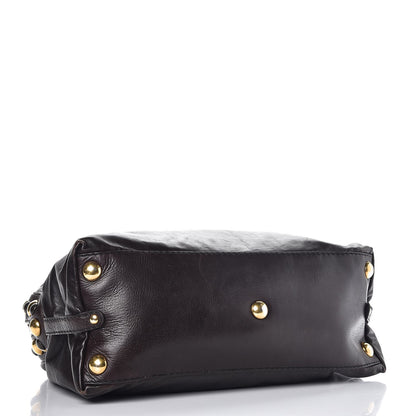 Gucci Calfskin Large Babouska Dome Satchel Dark Brown 4 of 13