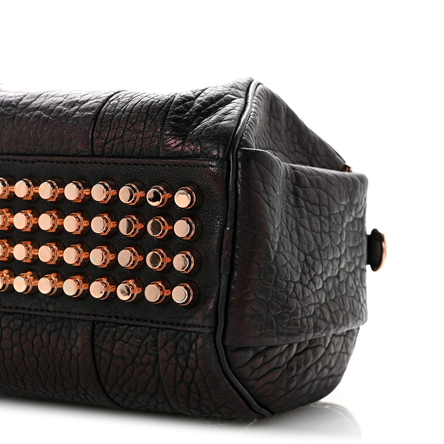 Alexander Wang Pebbled Lambskin Rockie Black Rose Gold Hardware