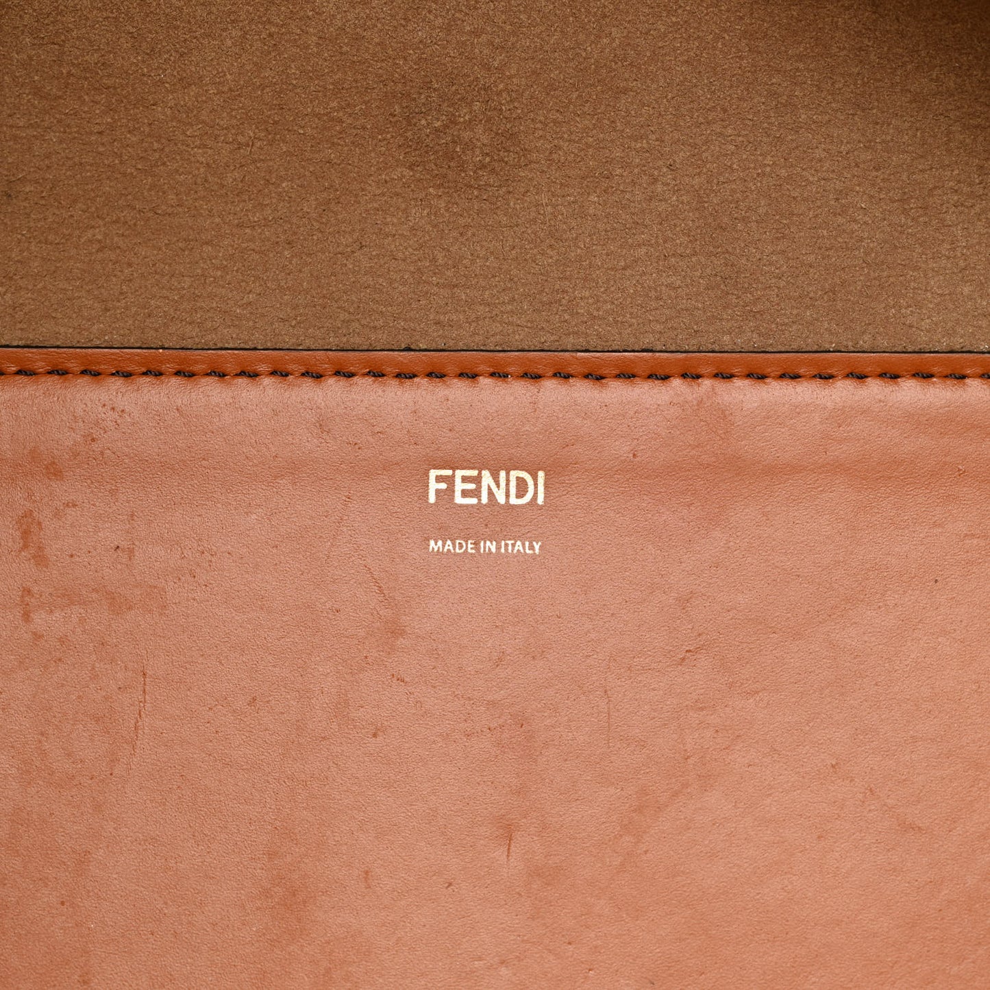 Vitello King Plexiglass Large Fendi Sunshine Shopper Tote Cuoio