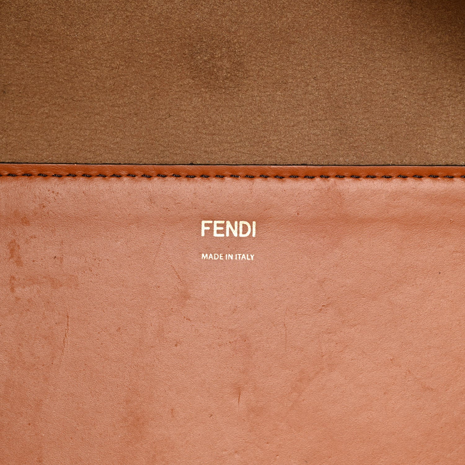 Fendi Vitello King Plexiglass Large Fendi Sunshine Shopper Tote Cuoio 6 of 17