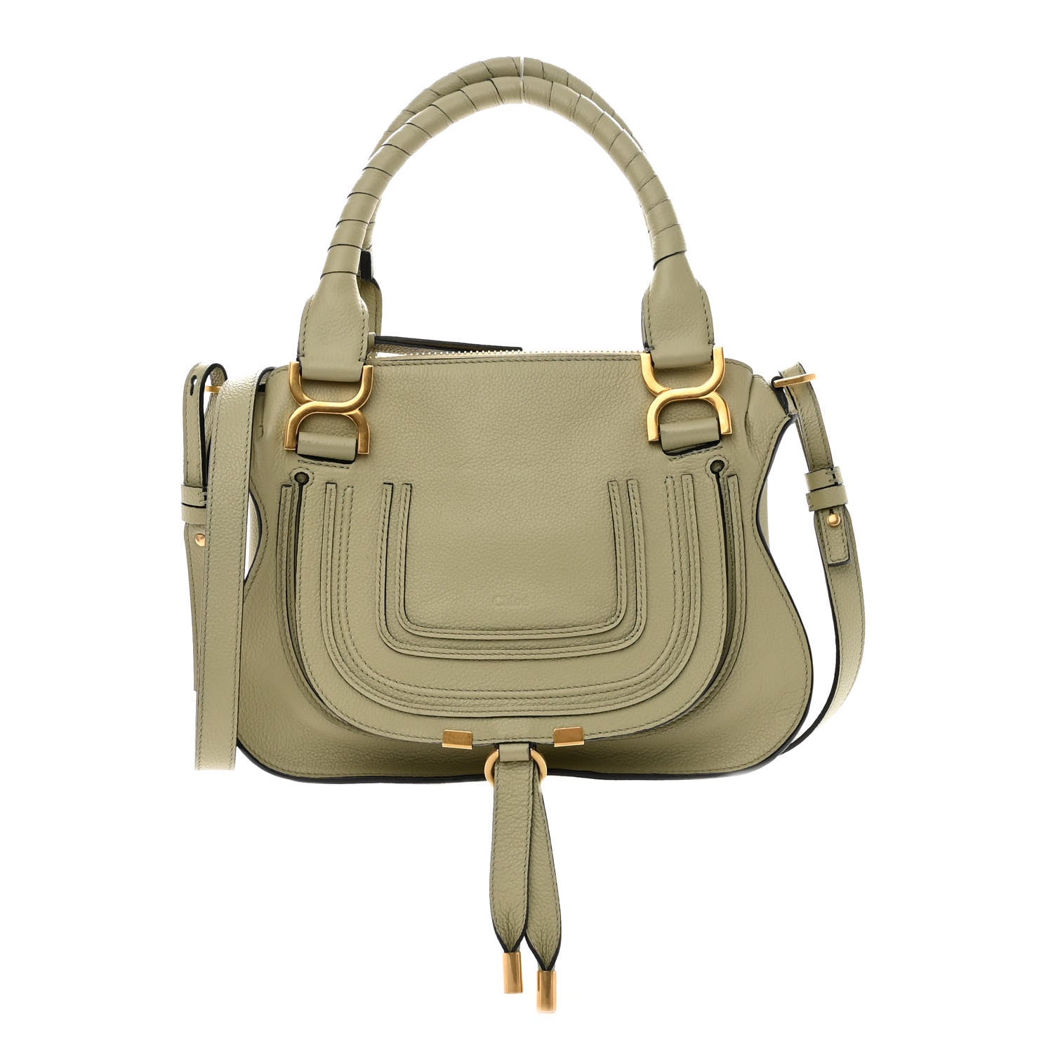 Chloe Calfskin Small Marcie Satchel Faded Green 1 of 9