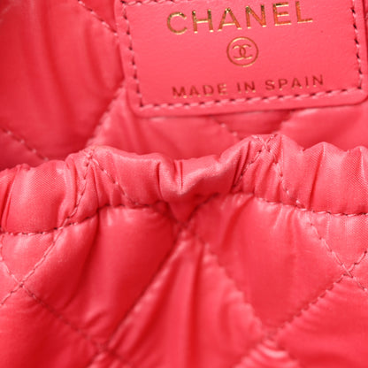 Chanel Caviar Quilted Medium Curvy Pouch Cosmetic Case Pink 10 of 14