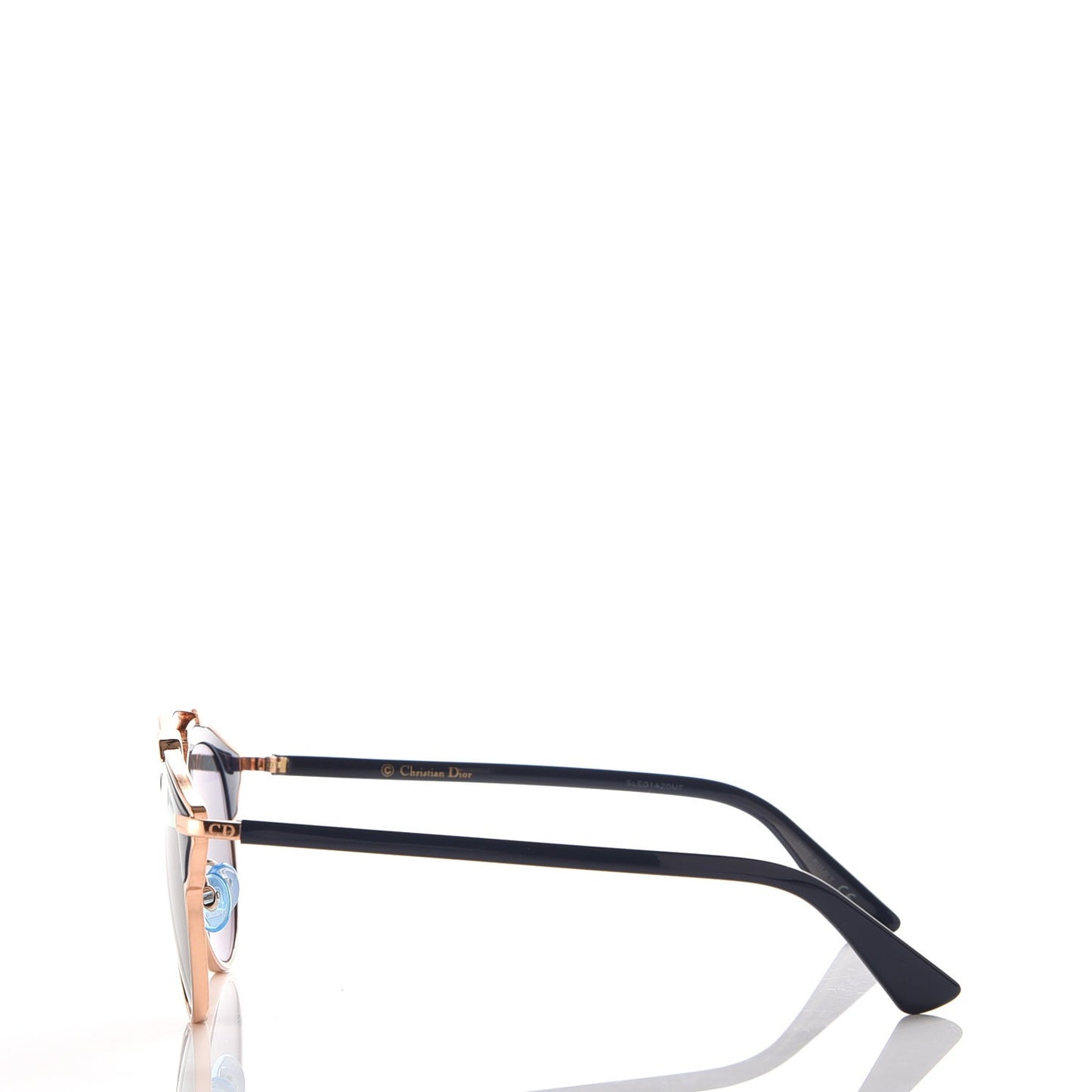 Mirrored So Real Sunglasses Rose Gold Blue