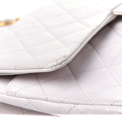 Chanel Lambskin Quilted Medium Double Flap White 14 of 15