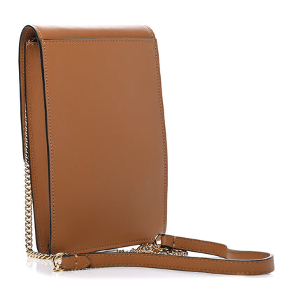 Fendi Vitello Grace Matte Kan U Vertical Wallet On Chain Nocciola 3 of 9