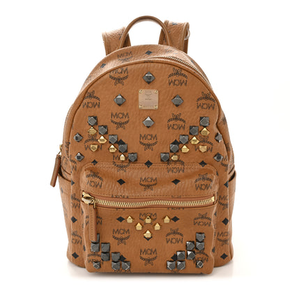 MCM Visetos Studded Small Stark M Backpack Cognac 1 of 14
