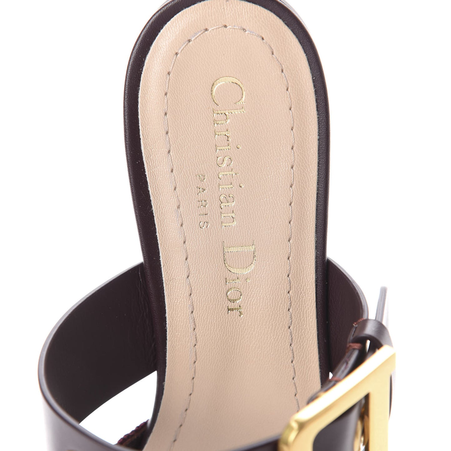 Technical Fabric D-Dior Ballerina Flat Mule 36 Rouge Black