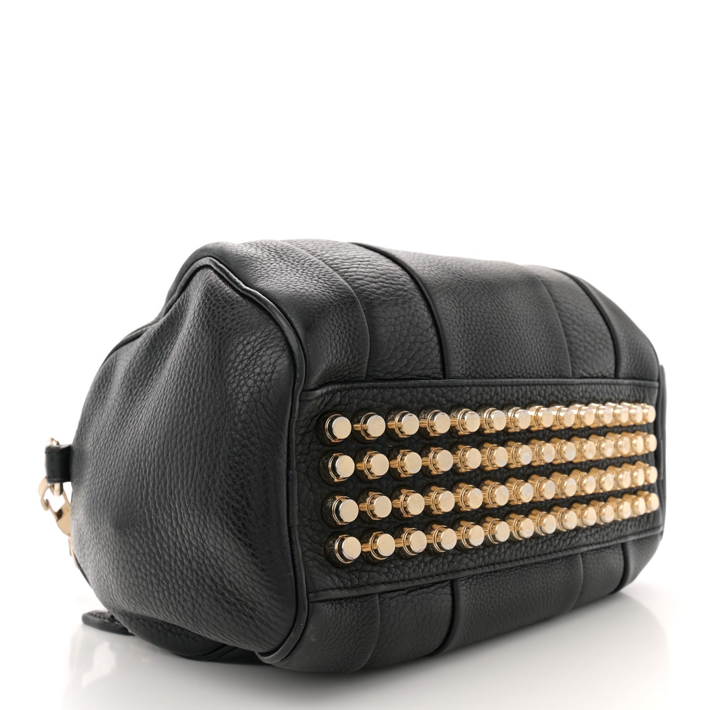 Pebbled Lambskin Rockie Black Pale Gold Hardware