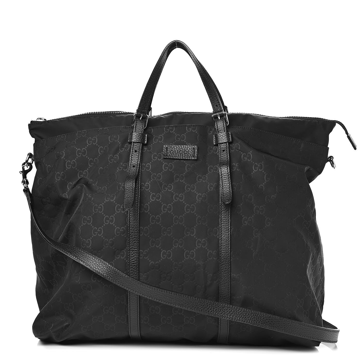 Gucci Nylon Monogram Light Duffle Bag Black 1 of 10