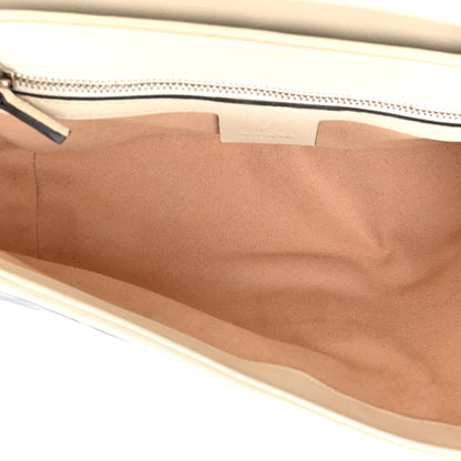 Gucci Vintage Effect Calfskin Matelasse Diagonal Small Torchon GG Marmont Shoulder Bag Blue Agata Mystic White 5 of 15