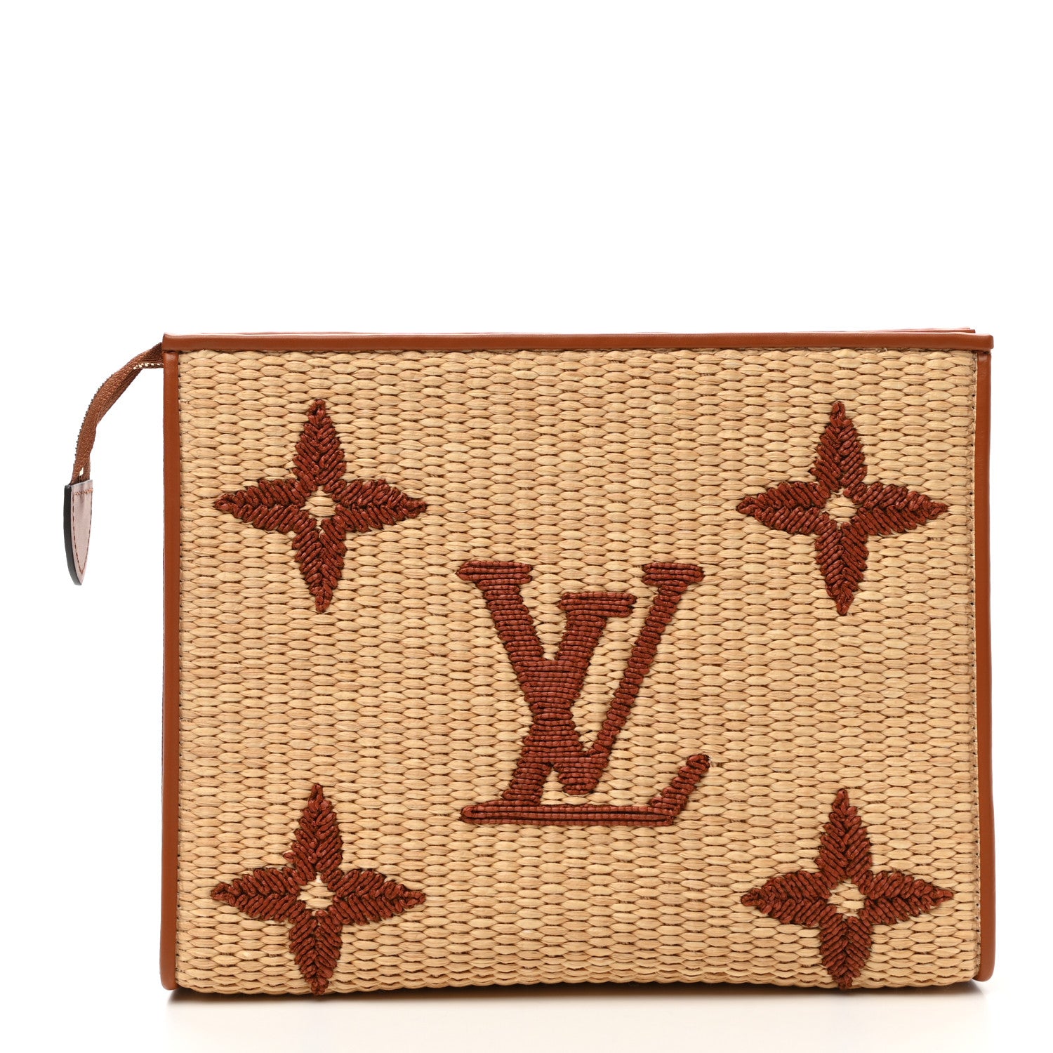 Louis Vuitton Raffia Monogram Giant Toiletry Pouch 26 Tan 1 of 6