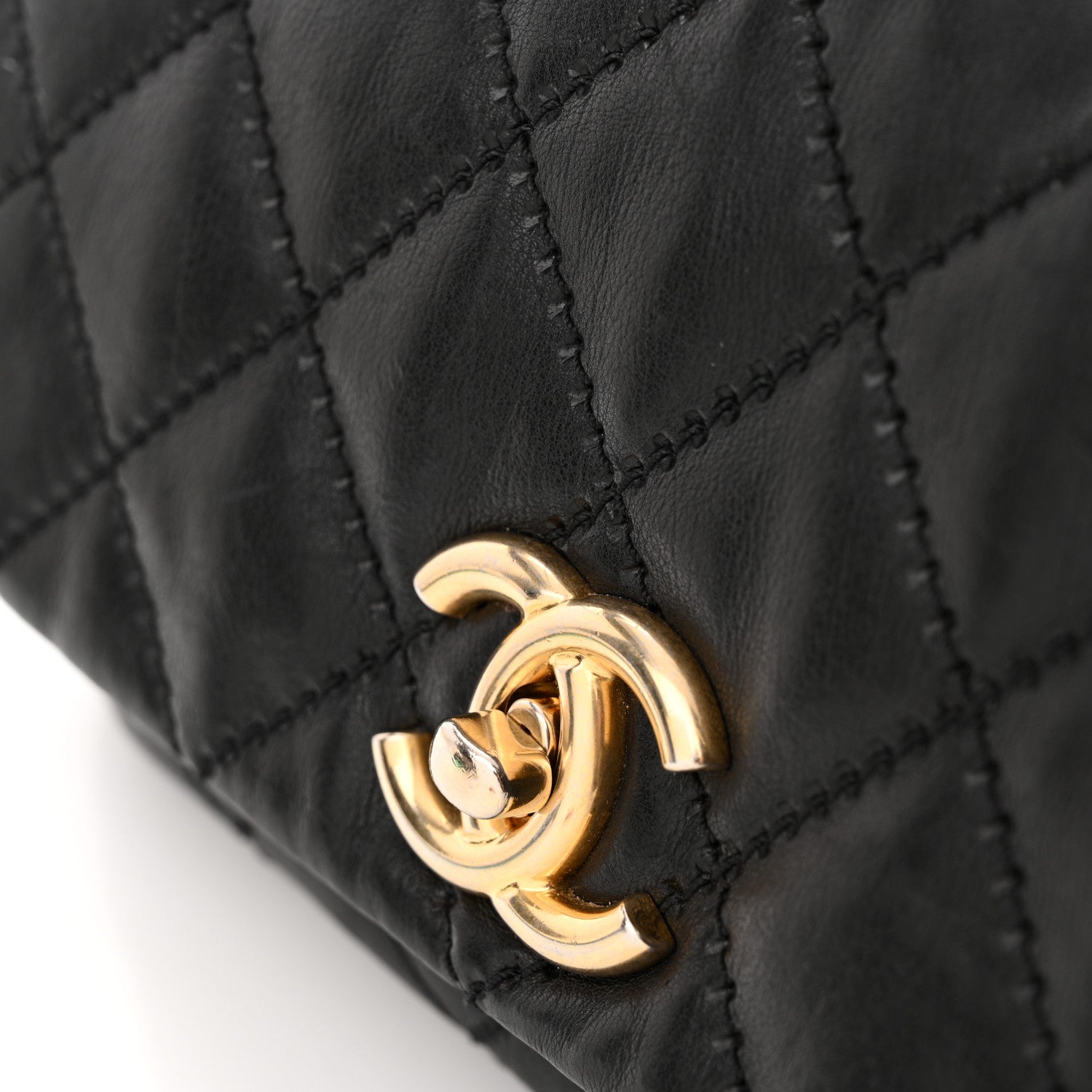 Chanel Calfskin Quilted Retro Chain Flap Black 18 of 18