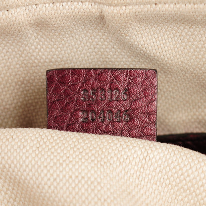 Gucci Metallic Cellarius Calfskin Medium Soho Bowler Classic Burgundy 7 of 7