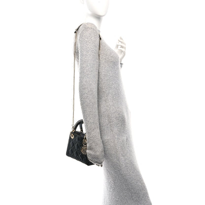 Christian Dior Patent Cannage Mini Lady Dior Black 2 of 11