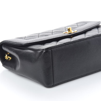 Chanel Caviar Quilted Medium Single Flap Black 9 of 11