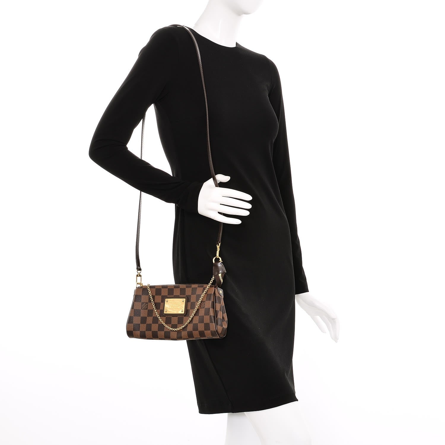 Louis Vuitton Damier Ebene Eva Clutch 2 of 6